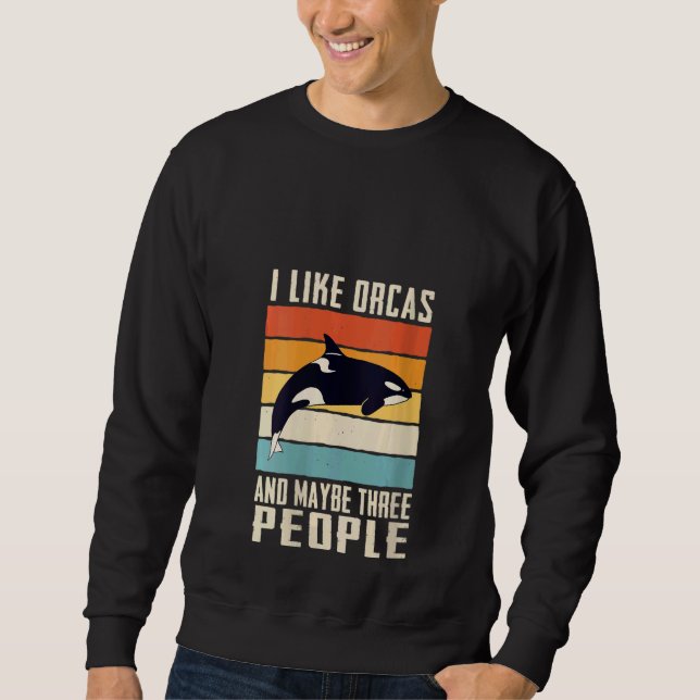 Moletom Womens Orca Killer Whale Ocean V Neck (Frente)