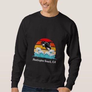 Moletom Womens Vintage Huntington Beach CA aflita Orca