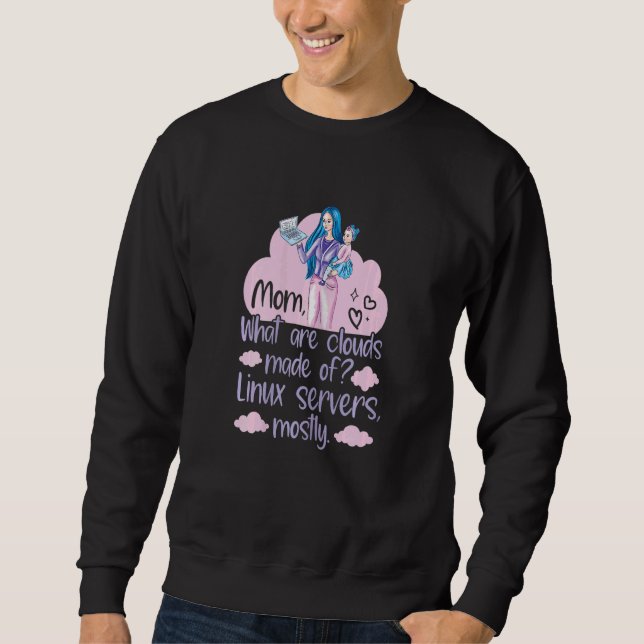 Moletom Womens What Are Clouds Made Of  Linux Cloud Comput (Frente)