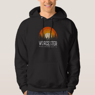 Moletom Worcester Massachusetts MA Vintage Anos 70 80 Ret