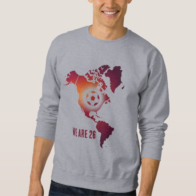 Moletom World Cup 2026 Americas Soccer Map Sweat Hoodie  (Frente)