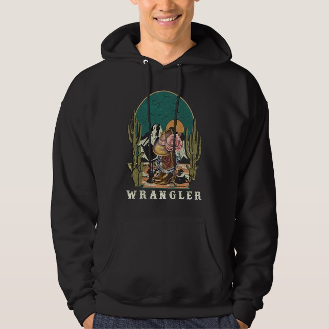 Moletom Wrangler Caveiras de Touro Flores Cacto Sarcástico (Frente)