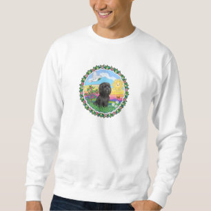 Moletom Wreath - Black Shih Tzu