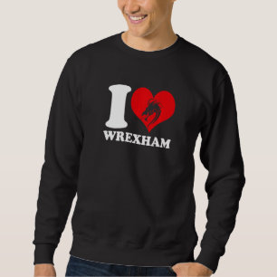 Moletom Wrexham País de Gales Galês Eu Amo Wrexham Wrexh