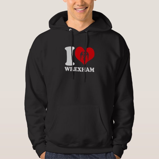 Moletom Wrexham Wales Welsh I Love Wrexham Wrexham (Frente)