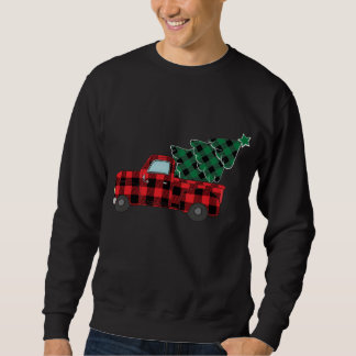 Moletom Xadrez de Buffalo - Caminhão Vermelho Árvore de Na