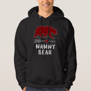 Moletom Xadrez Vermelha da ama Nanny Bear da família do Na