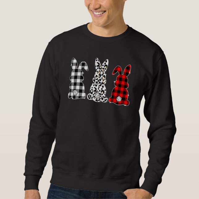 Moletom Xadrez Vermelha de Bunny  Leopardo Felz pascoa (Frente)
