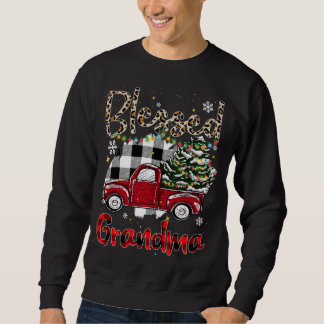 Moletom Xadrez Vermelha Xmas Árvore abençoada Família vó C