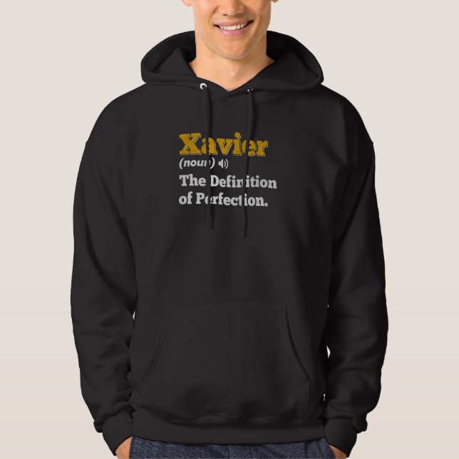 Moletom Xavier Gift Name Personalizado Birthday Name Defin (Frente)