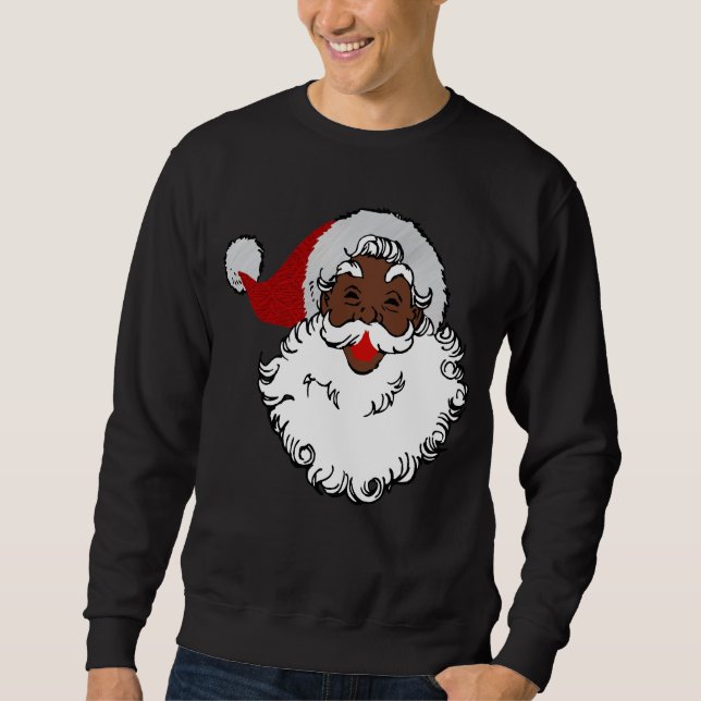 Moletom xmas black santa claus (Frente)