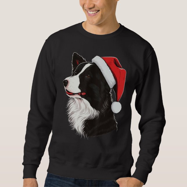 Moletom Xmas Border Collie Santa on Christmas Border Colli (Frente)