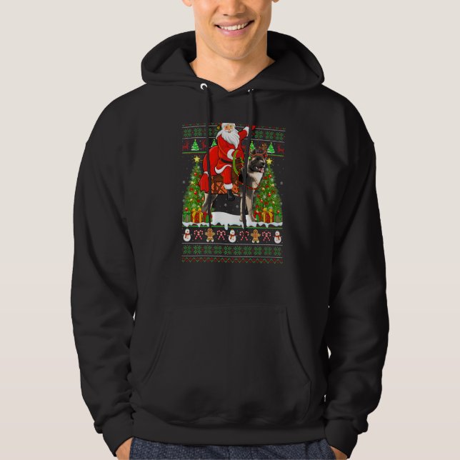 Moletom Xmas Correspondendo Papais noeis Feios Andando em  (Frente)