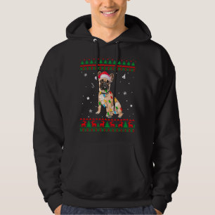 Moletom Xmas Ugly Sweater Natal Luz Buldogue Francês
