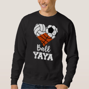 Moletom Yaya, bola de futebol de vôlei do coração