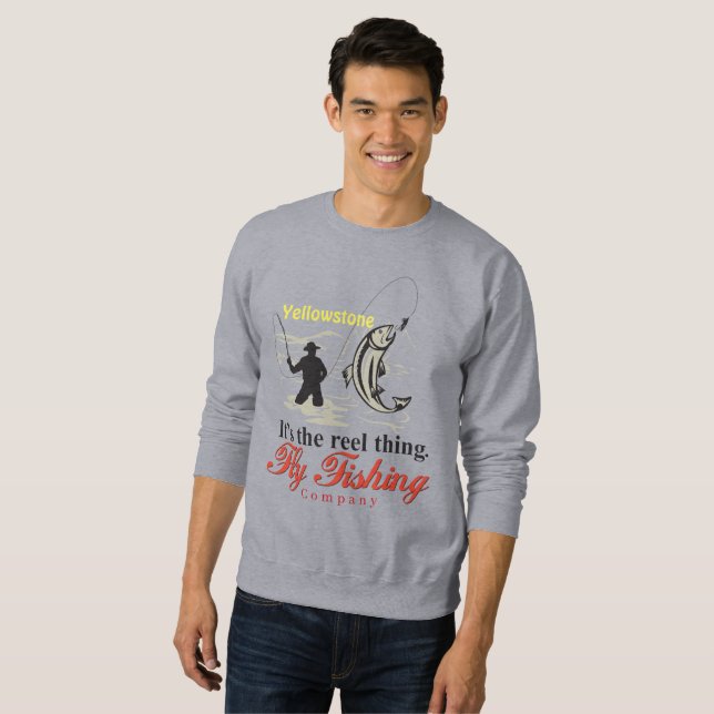 Moletom Yellowstone Fly Fish Sweatshirt - É a bobina (Frente Completa)