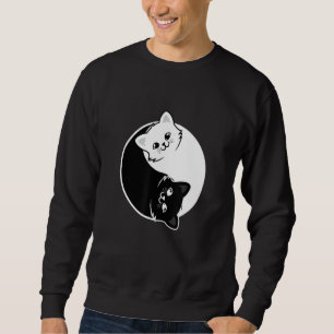 Moletom Yin E Yang Pet Cat Black White Cats