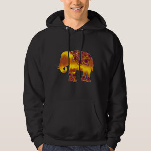 Moletom Yoga Elefante Laranja Amarelo Hippy Mandala Flora