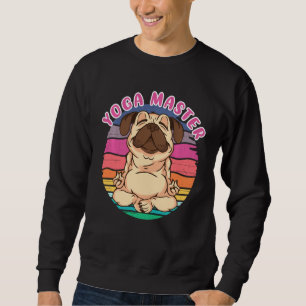 Moletom Yoga Master Pug Dog Funny Animal Vintage Meditação