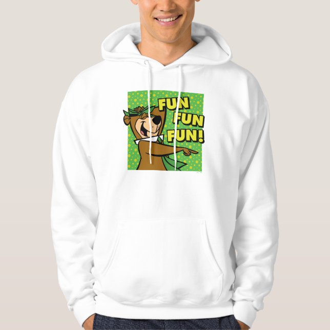 Moletom Yogi Bear Diversão Diversão Diversão (Frente)