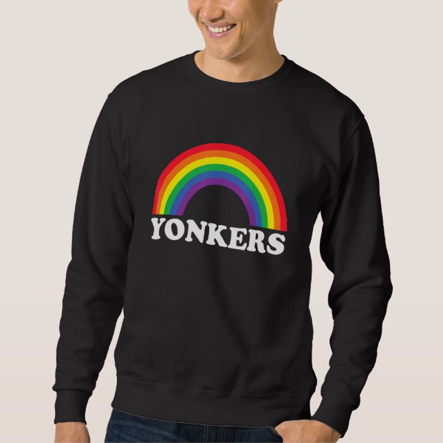 Moletom Yonkers Rainbow LGBTQ Gay Pride Lesbians Queer (Frente)