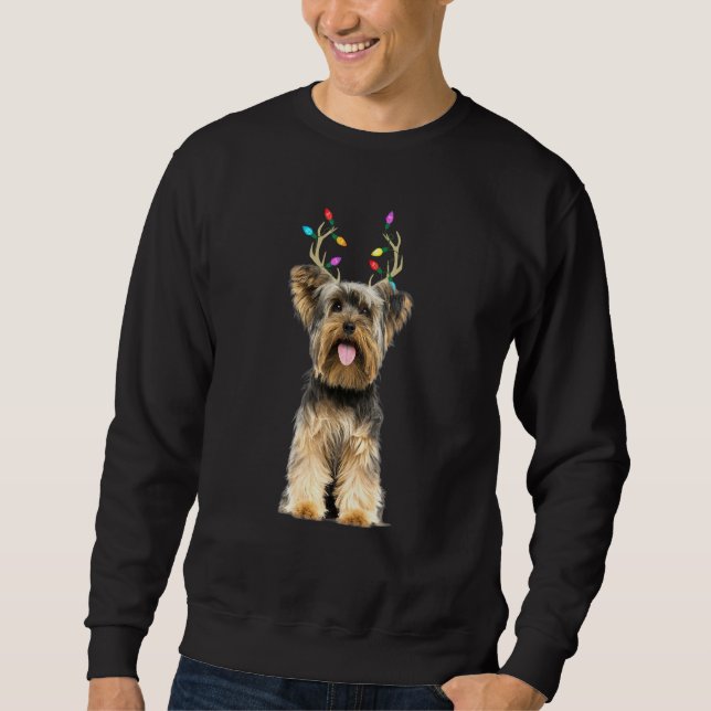 Moletom Yorkie Yorkshire Terrier Rena de Natal Cachorro (Frente)