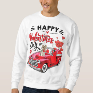 Moletom Yorkshire Terrier Red Truck Feliz dia de os namora