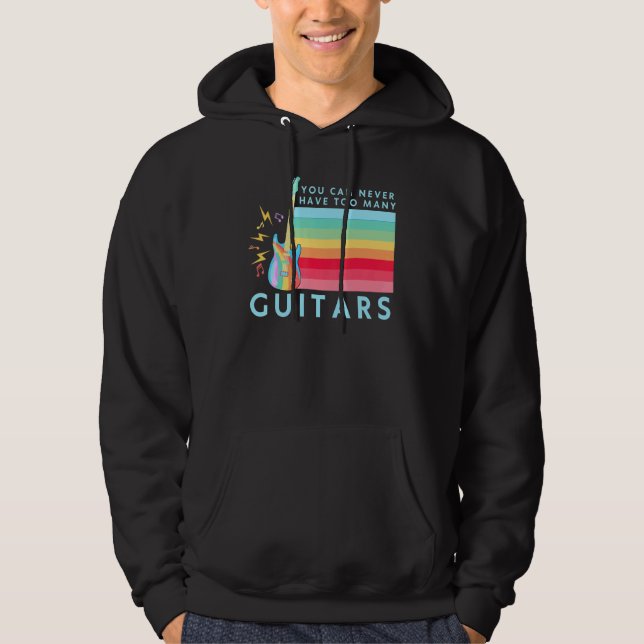 Moletom You Can Never Have Too Many Guitars Music Rainbow  (Frente)