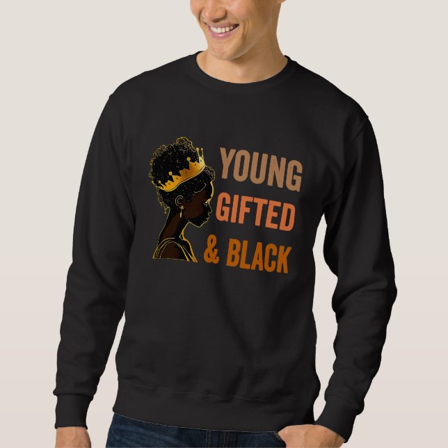 Moletom Young ed & Black African American History Girl You (Frente)