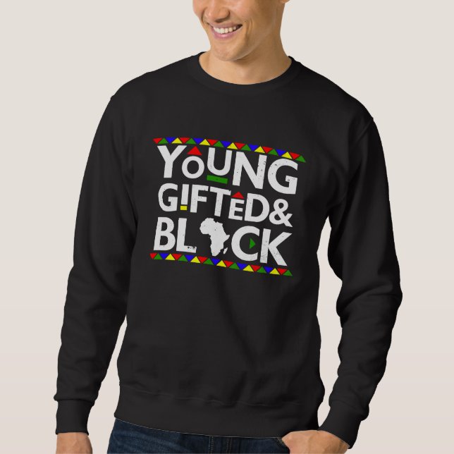 Moletom Young ed Black Melanin African Black History Month (Frente)