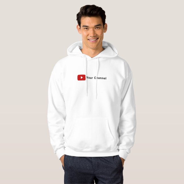 Moletom Youtube Channel Name Custom White T Shirt (Frente Completa)