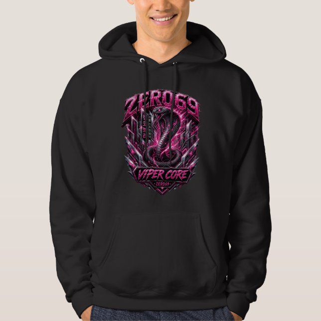 Moletom ZERO69 Viper Core – Neon Cyber Cobra Streetwear (Frente)
