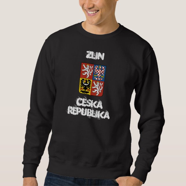 Moletom Zlin, República Checa com casaco de armas (Frente)