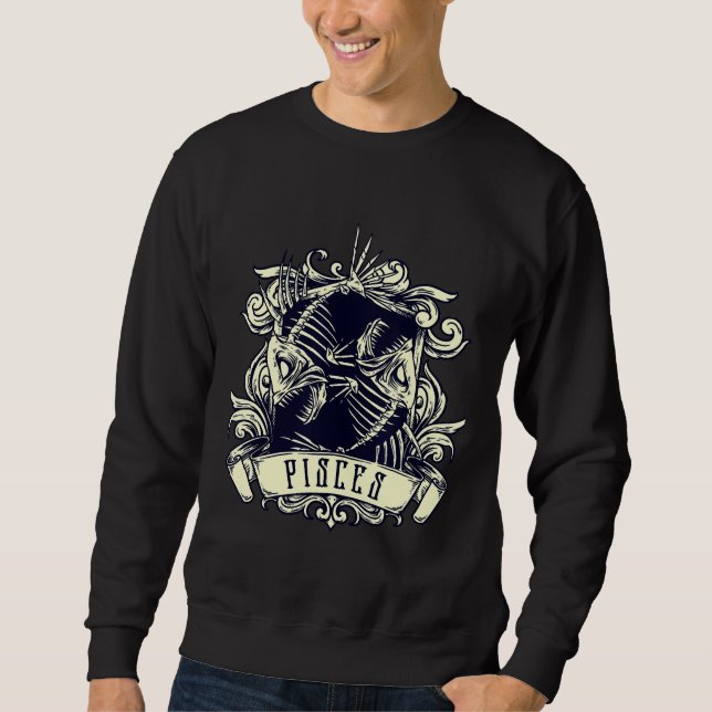Moletom Zodiac Mau 2 Fish Skeleton Occult (Frente)