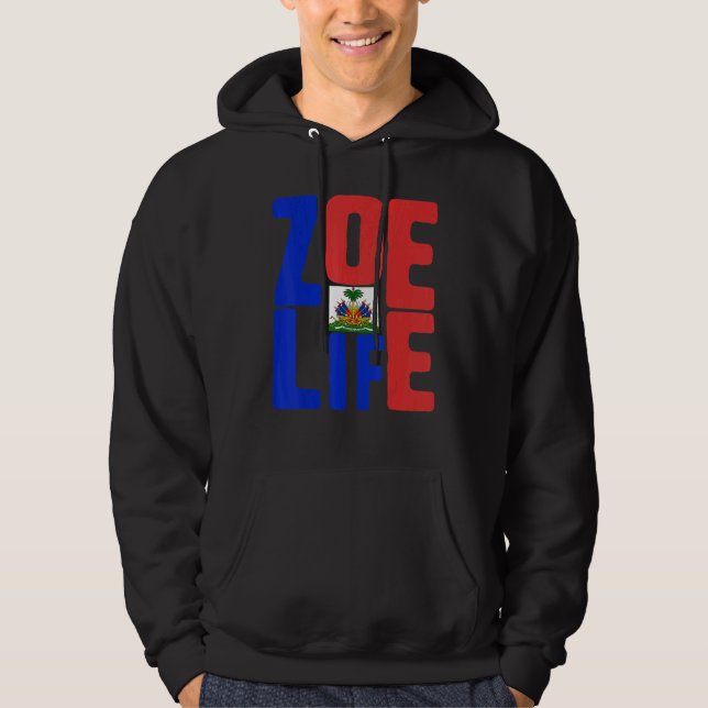 Moletom Zoe Life Haitian Pride Perfeito Haiti Dia da Bande (Frente)