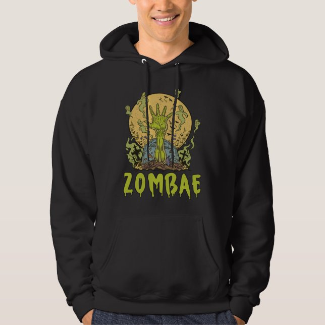 Moletom Zombae Zombie Halloween Boyfriend Girlfriend Coupl (Frente)