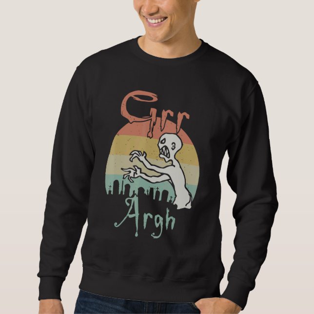 Moletom Zombie Morto Mummy Grr Argh Halloween Retro (Frente)