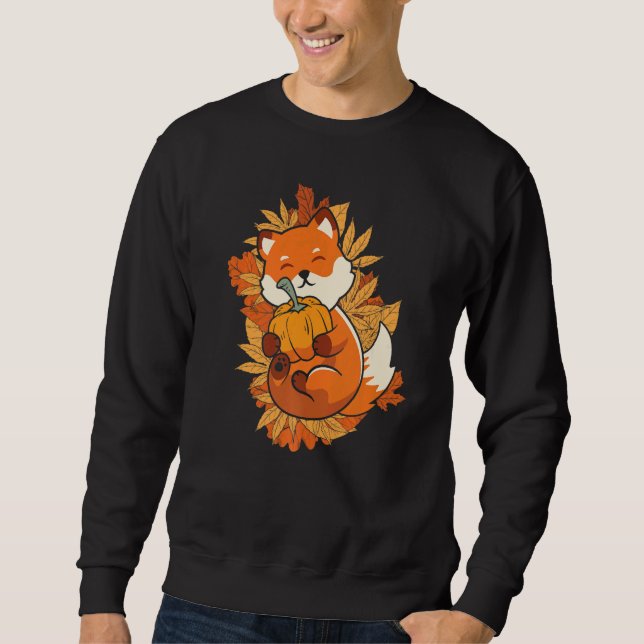 Moletom Zoo Animal Fox Autumn Falling Leaves Forest Animal (Frente)