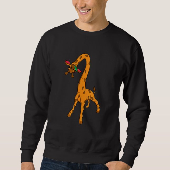 Moletom Zookeeper de girafa bonita (Frente)
