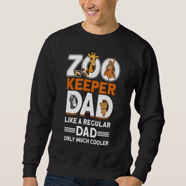 Moletom Zoozoário do Pai do Zookeeper do Mens 1 (Frente)