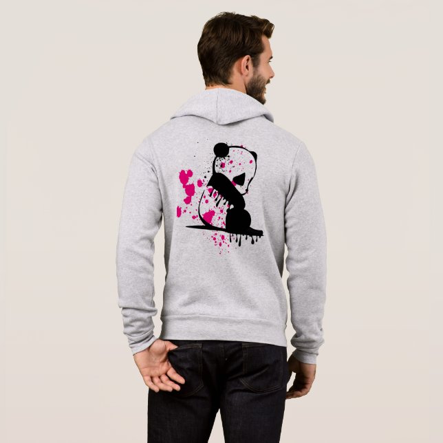 Moletons com capuz zip para homens (Parte Traseira Completa)
