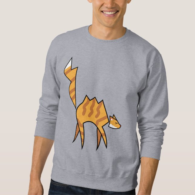 Moletons de Gato Laranja para Homens  (Frente)