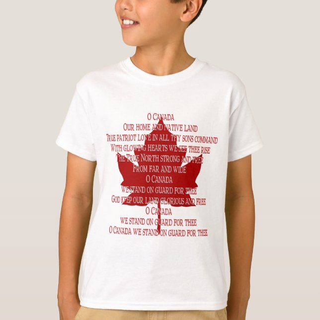 Moletons do Canadá para Crianças Canadá Hino Lembr (Frente)