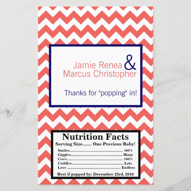 Molhador de Microondas Marinho Coral Blue Chevron (Frente)