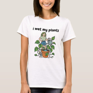 Molhe Minhas Plantas Camiseta Engraçada de Jardina