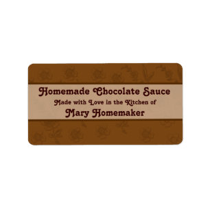 Molho de Chocolate Personalizado ou Etiquetas de M