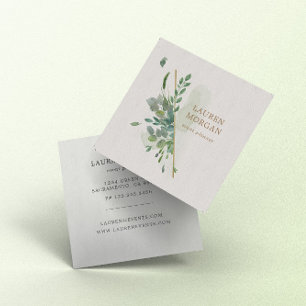 Molho de Cor de Água Verde Dourado Cartão de visit