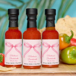 Molhos Quentes Favor de Noiva com Laço Rosa