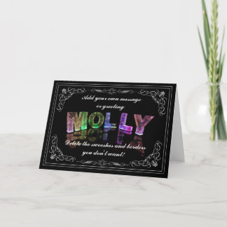 Molly - Nome no cartão de saudação das Luzes (Foto