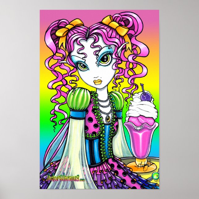 "Molly" Sherbet Sorvete Rainbow Fairy Poster (Frente)